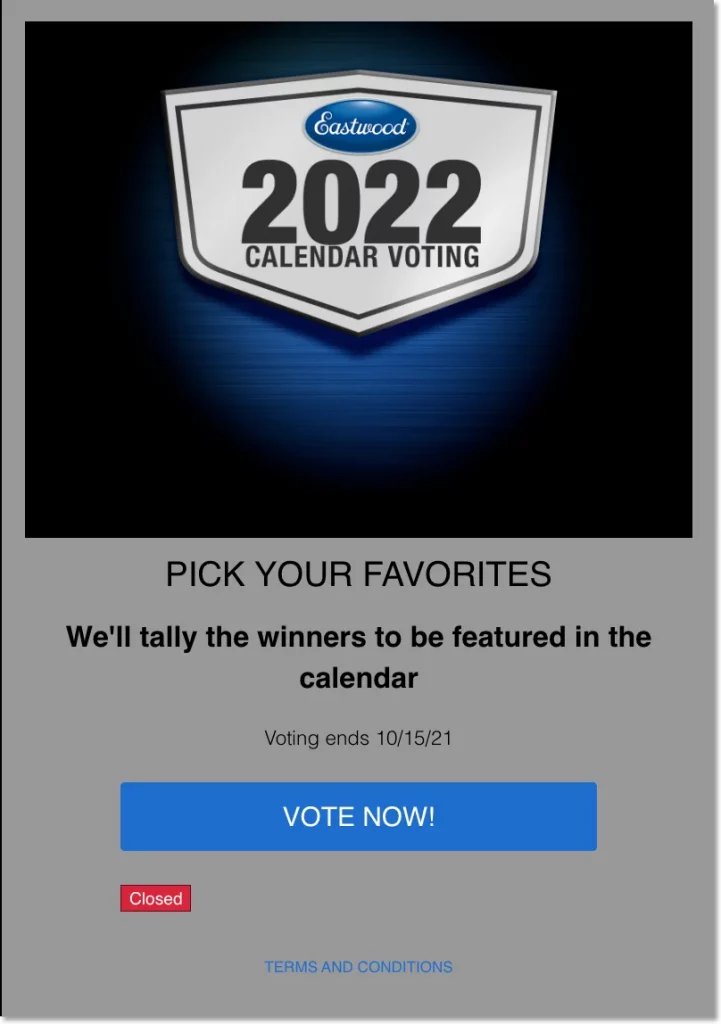 eastwood voting calendar