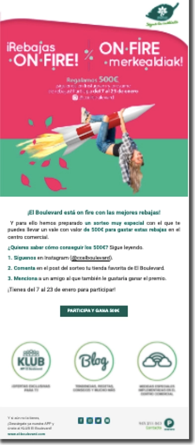 El Boulevard Instagram Giveaway post