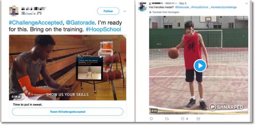 Back to School campaign ideas: examples of posts by users in a hashtag contest on Twitter