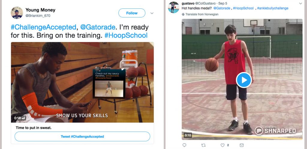 Back to School campaign ideas: examples of posts by users in a hashtag contest on Twitter