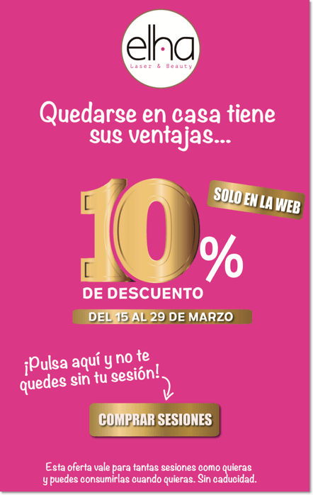 Marketing in quarantine. Elha Laser and Beauty discounts