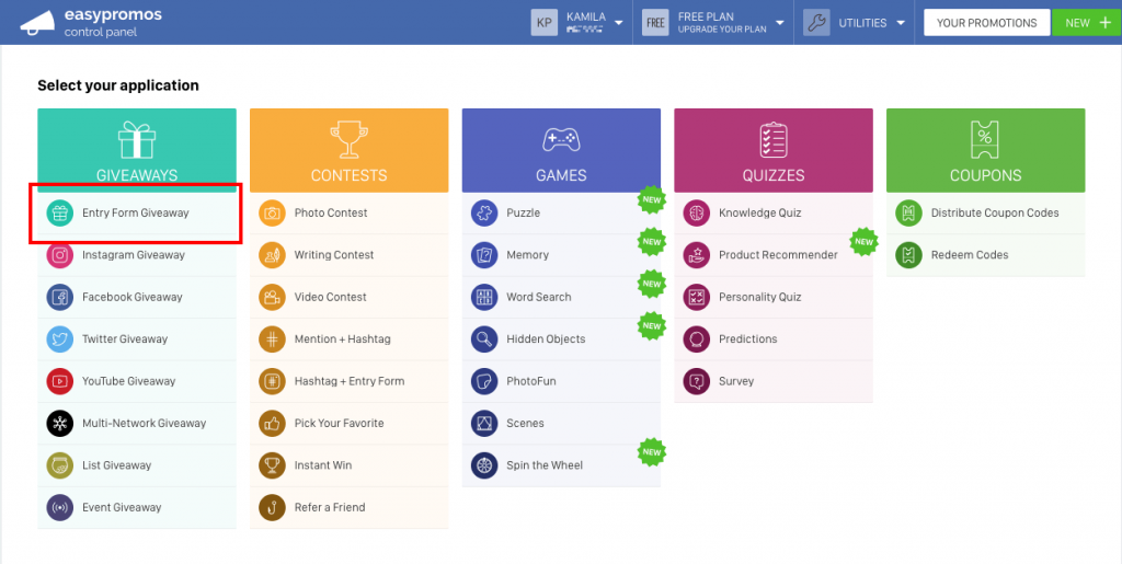 Easypromos applications
