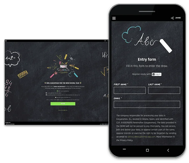 back to school entry form giveaway