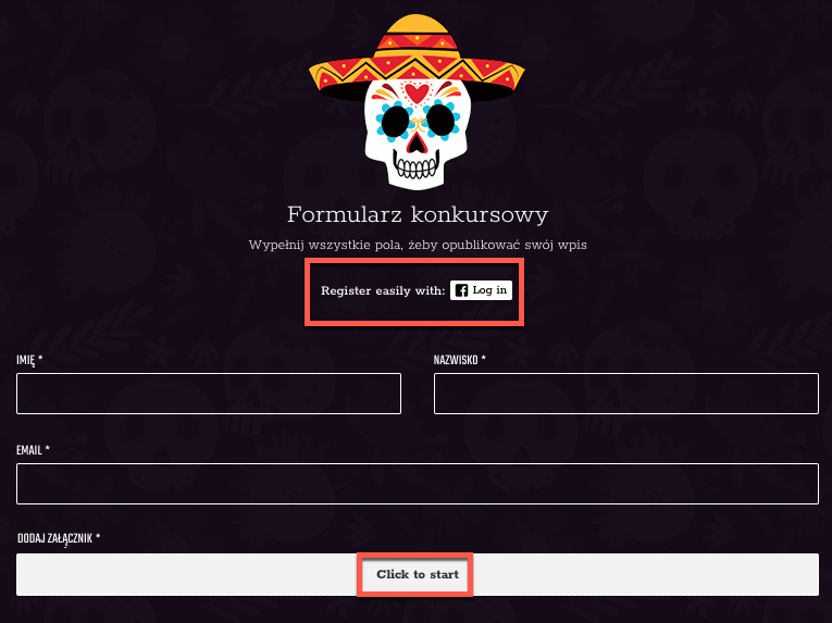 Multilingual entry form