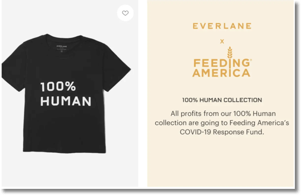 Everlane social media in lockdown