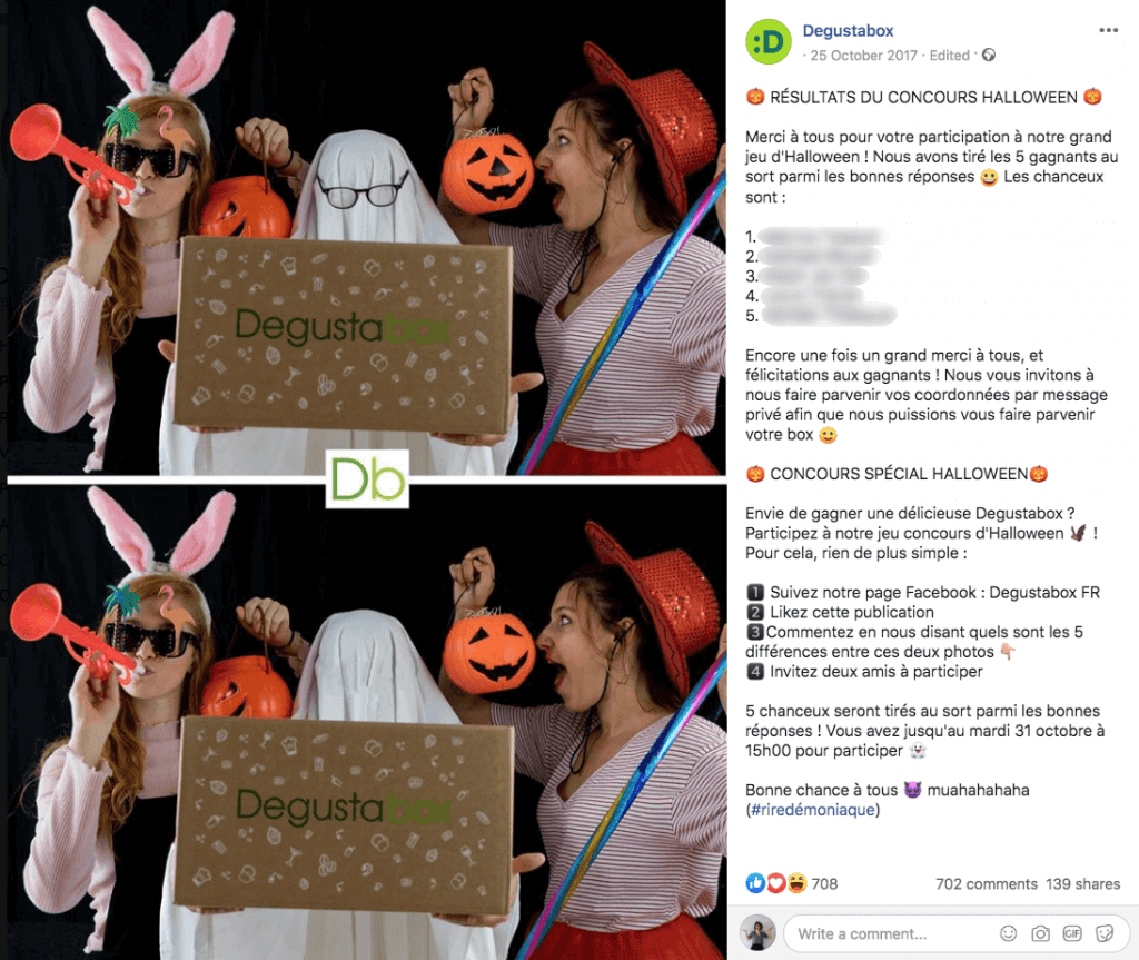 facebook halloween giveaway