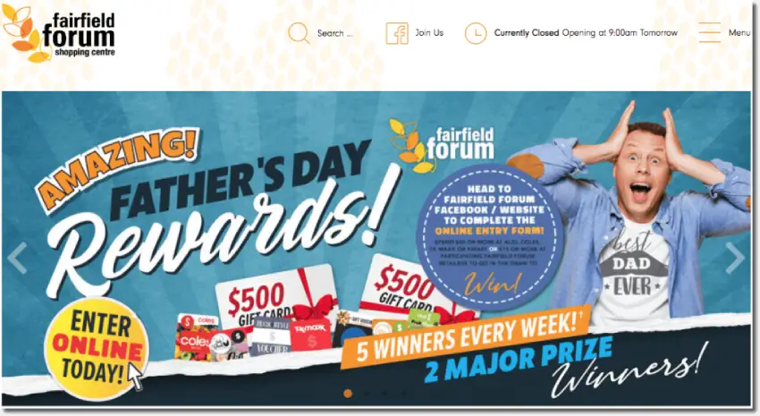 integrated marketing campaign, fairfield forum father's day promotion