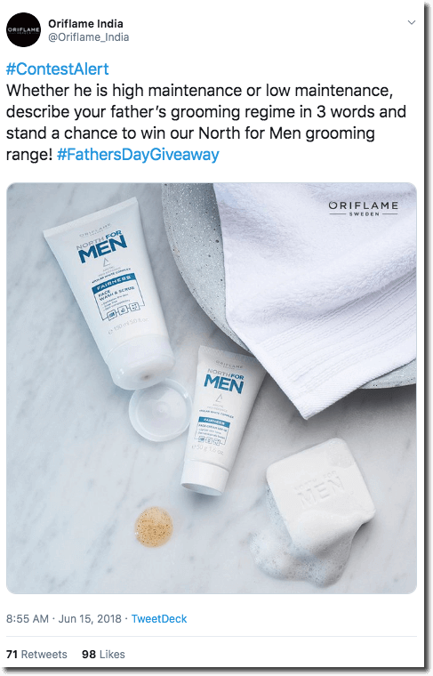 fathers day promotion idea for social media