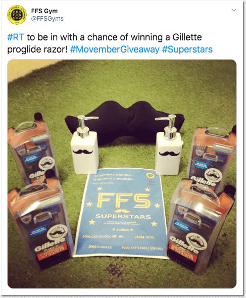 movember promotion idea: twitter giveaway