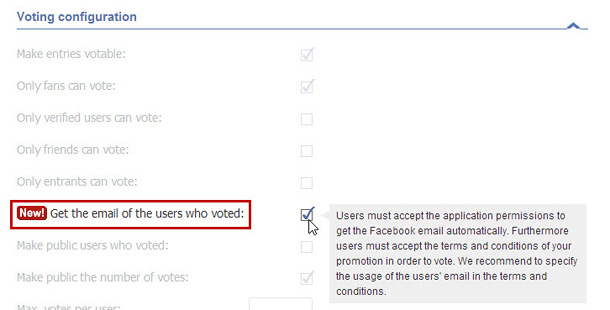 Easypromos - Get the email of the users who vote