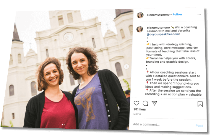 Instagram giveaway on social media in lockdown