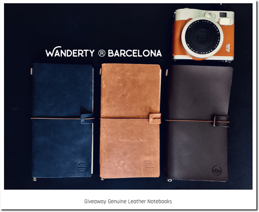 giveaway genuine leather notebooks