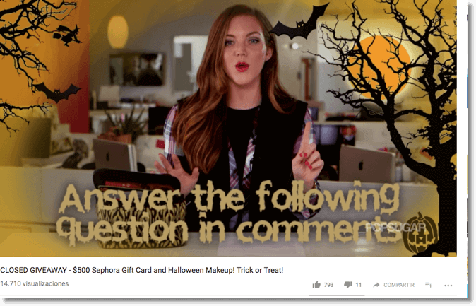 youtube halloween giveaway