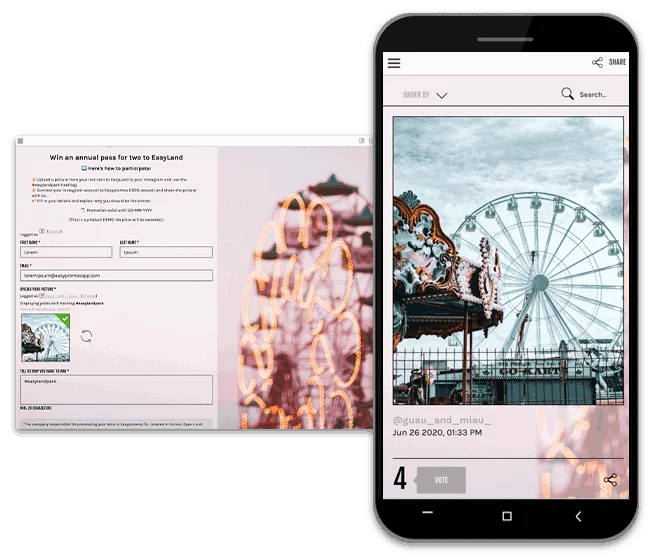 Hashtag + Entry Form app