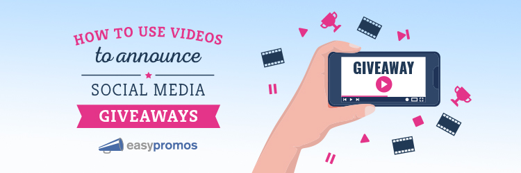 Videos announcing social media giveaways