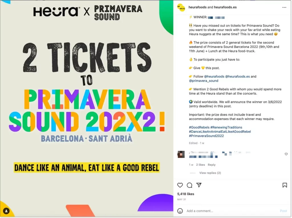 small business branding primarevera sound tickets from heura foods