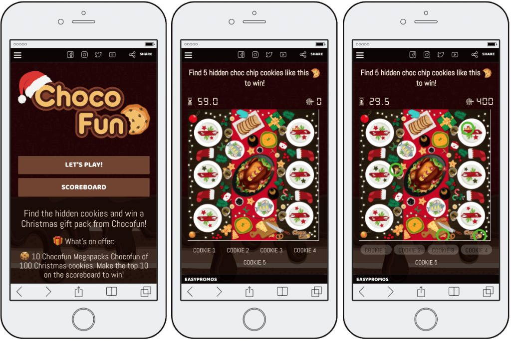 Branded Hidden Objects game mobile view