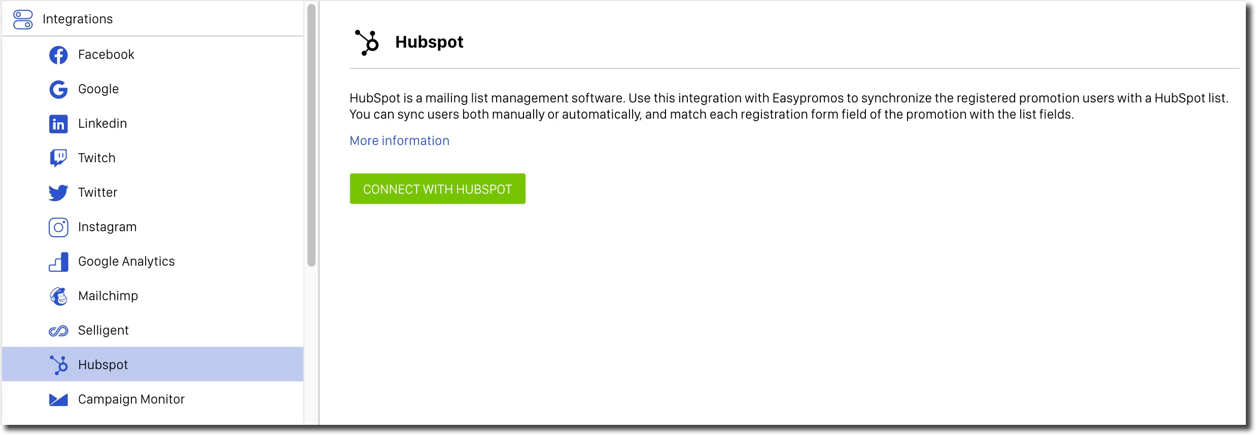 HubSpot integration tool