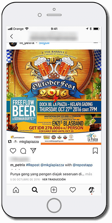 Oktoberfest promotion: Oktoberfest giveaway on instagram