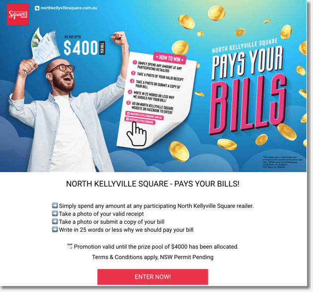 reward customers for choosing your brand. example from North Kellyville Square