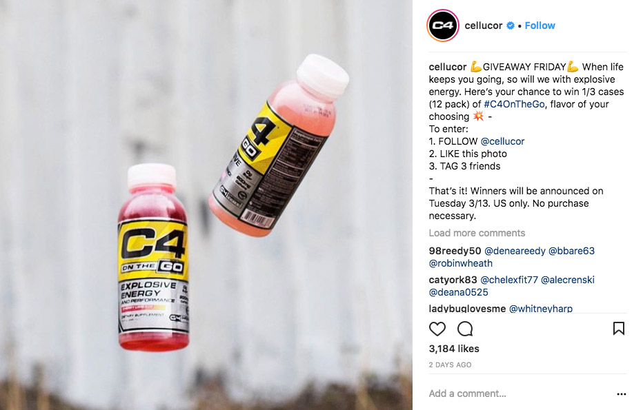 Instagram contests fitness food