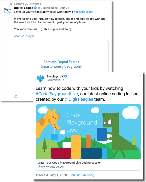 barclays social media in lockdown