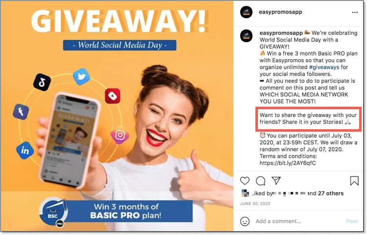 can you win instagram giveaways if you're private?