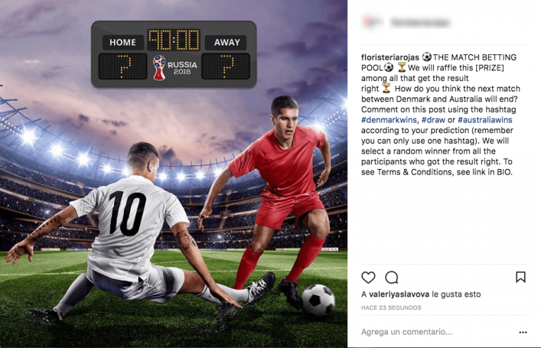 Instagram betting pool for world cup 2022