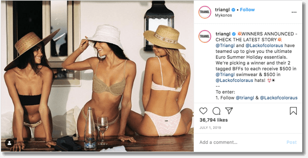summer social media giveaway idea for Instagram