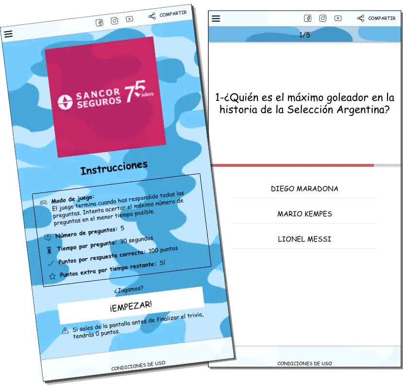 The Sancor Seguros Timed Quiz launched for Copa America