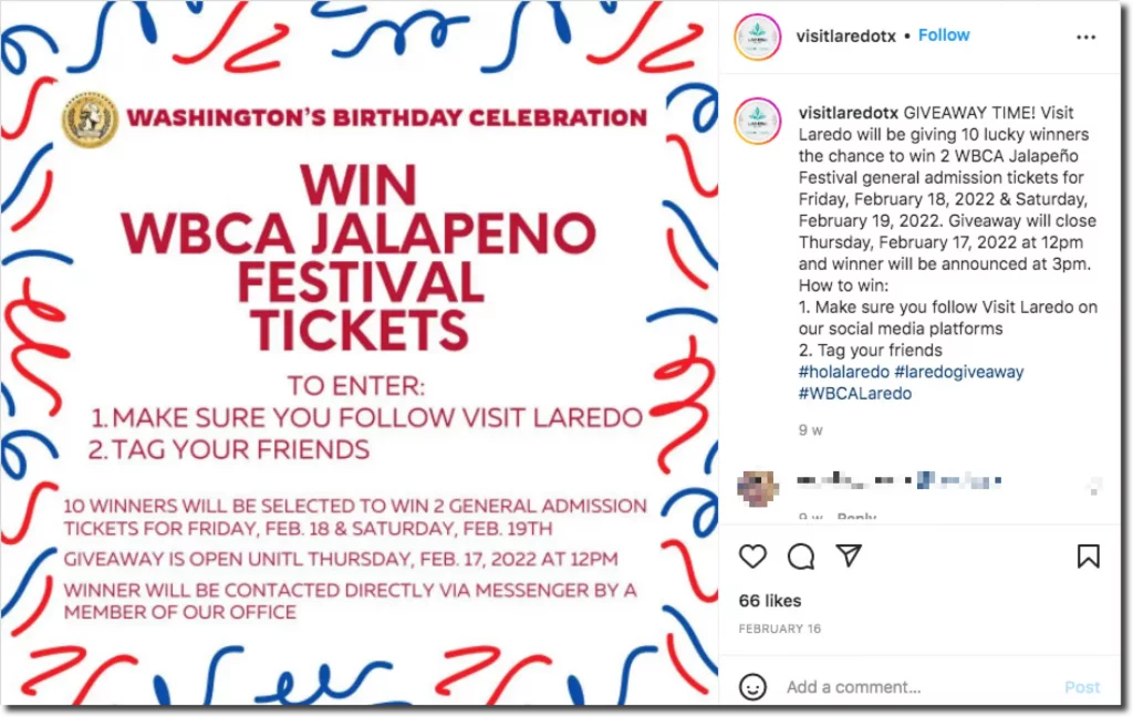 Local Festival Giveaway