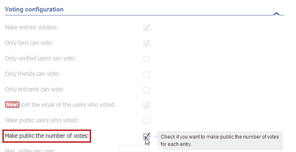 Easypromos - Make public the number of votes