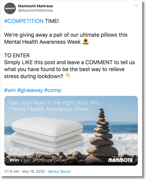 social media in lockdown twitter giveaway