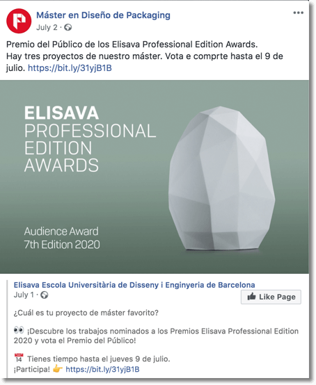 online awards master en diseno de packaging