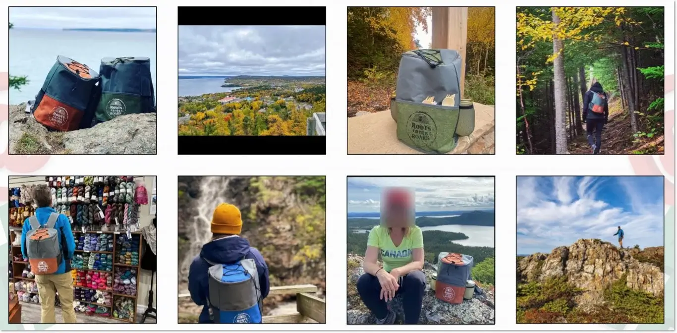 Mention and Hashtag photo contest on Instagram, example of a contest gallery