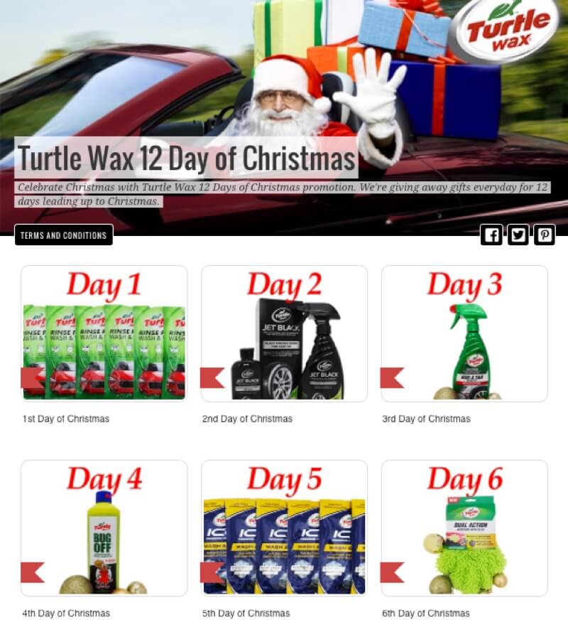 example 12 day christmas promotion
