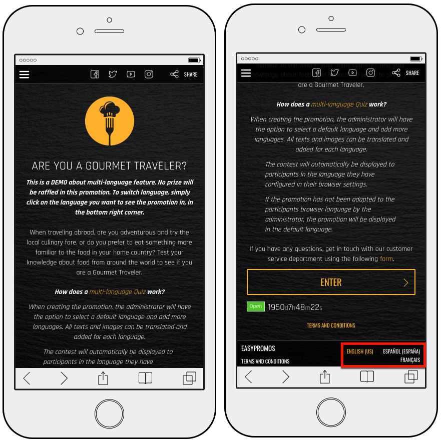 Multilingual promotion
