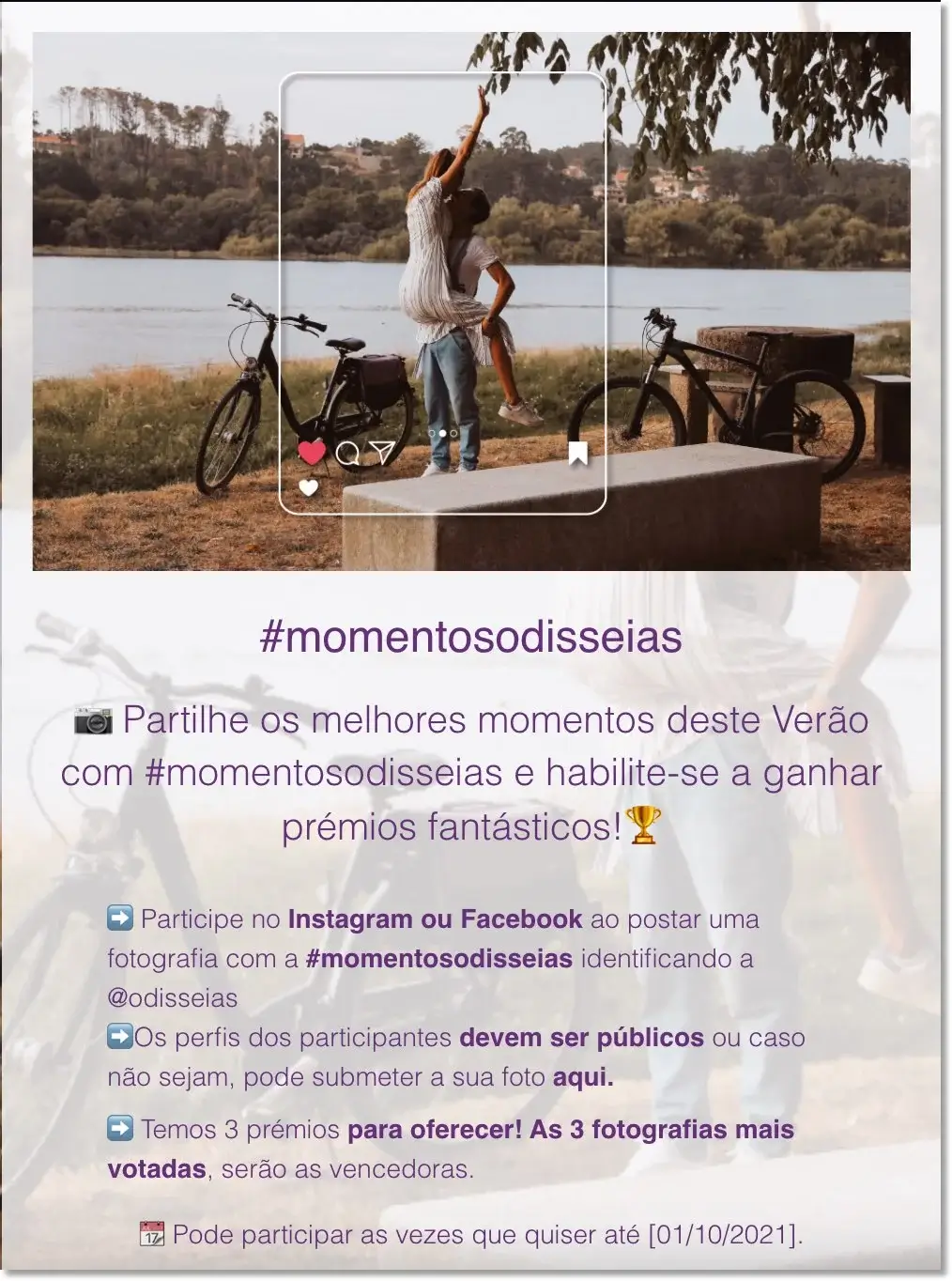 Odisseais and their instagram hashtag contest app