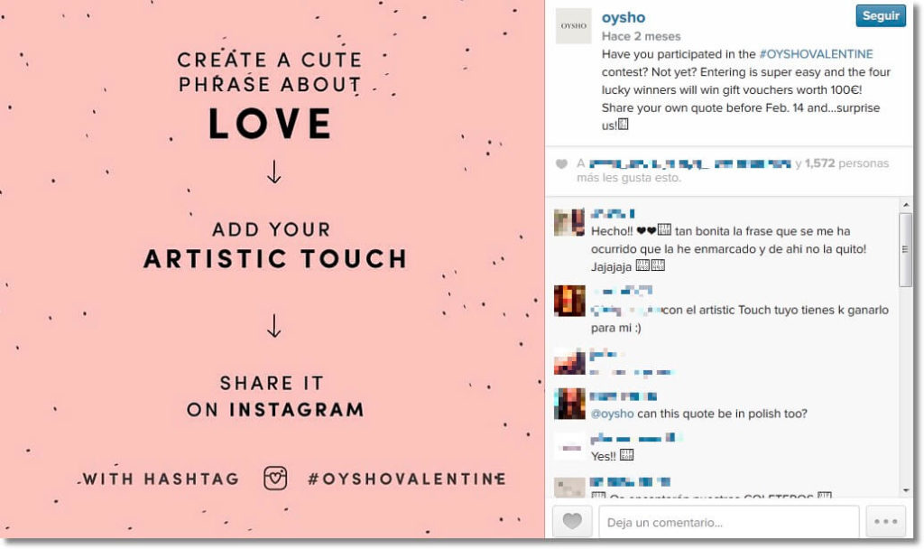 Oysho Valentine's promotion