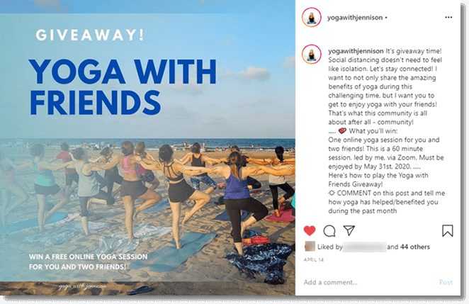ideas for social media promotions, comment giveaway