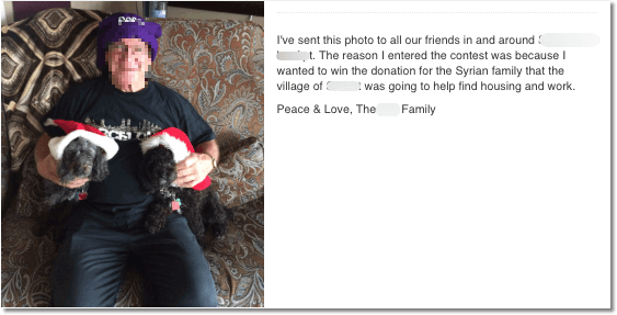 Christmas photo contest charity
