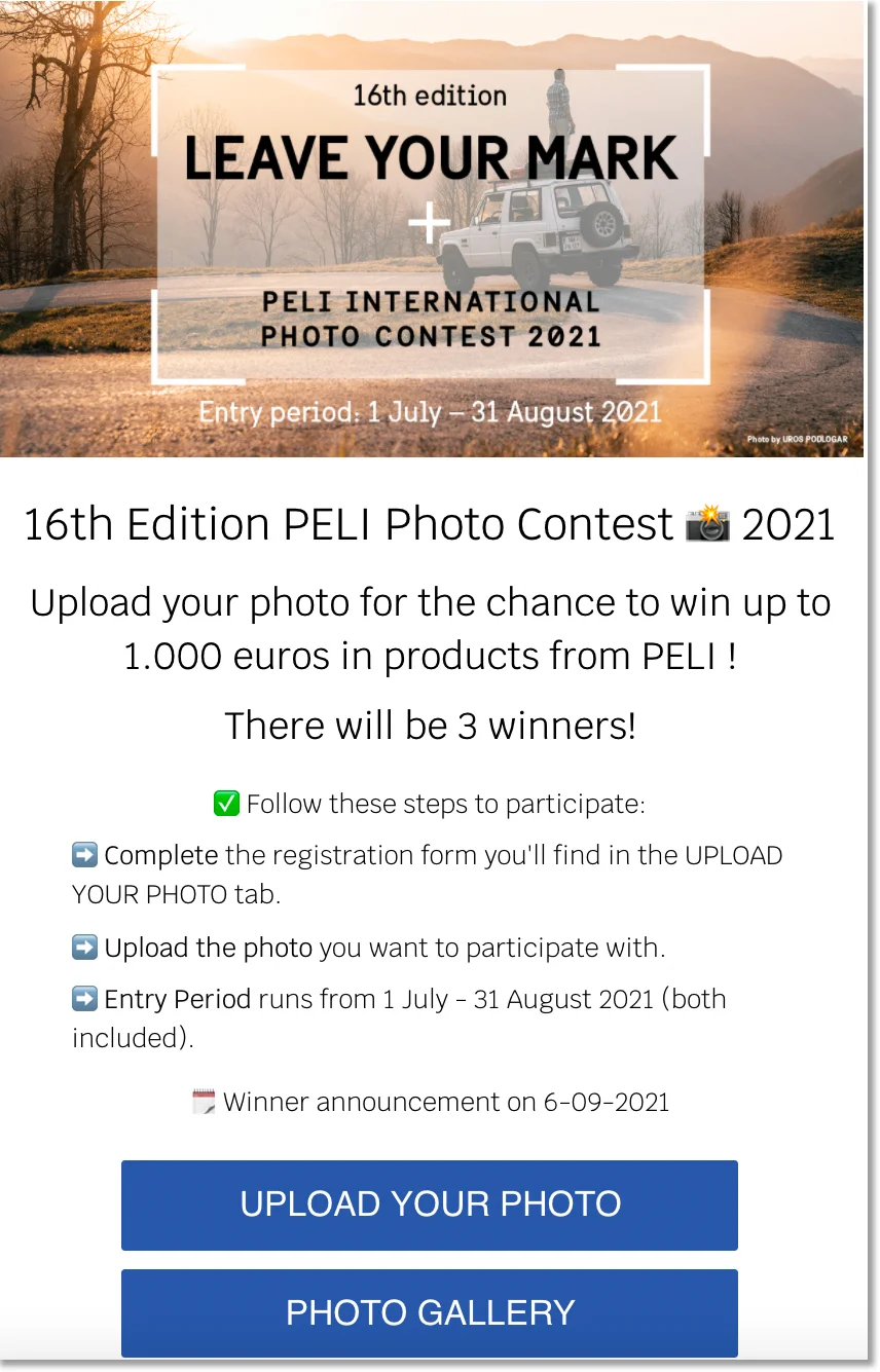photo contests for product promotion