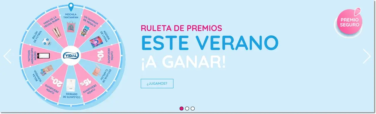 new website promotion: online prize wheel by Vidal