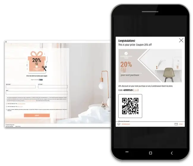 share promo codes on social media with an app