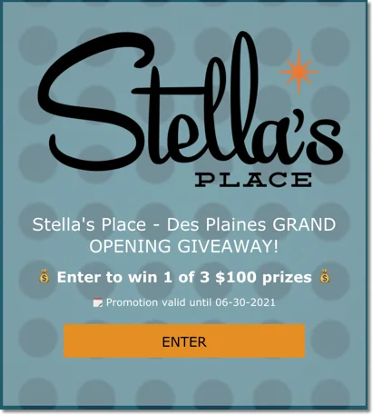 idea to promote a new website: entry form giveaway