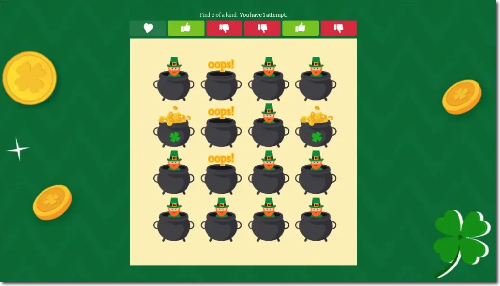 St Patricks Day contest ideas Reveal & Win