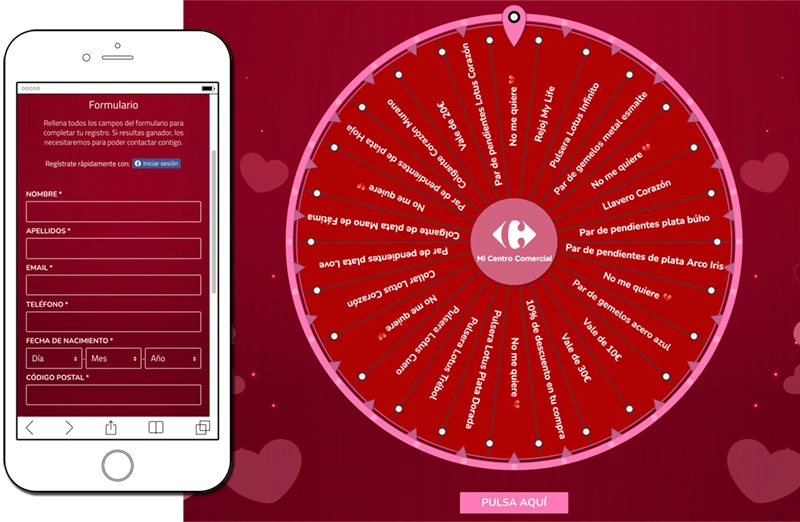 Online prize wheel success case
