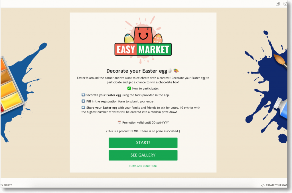 Easter promotion ideas, DEMO Scenes