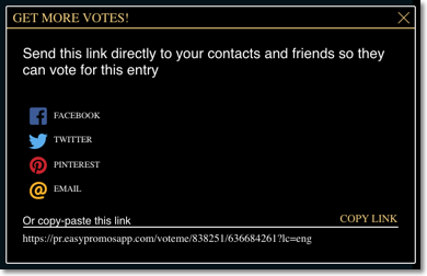 social media buttons, writing contest example. facebook text contest