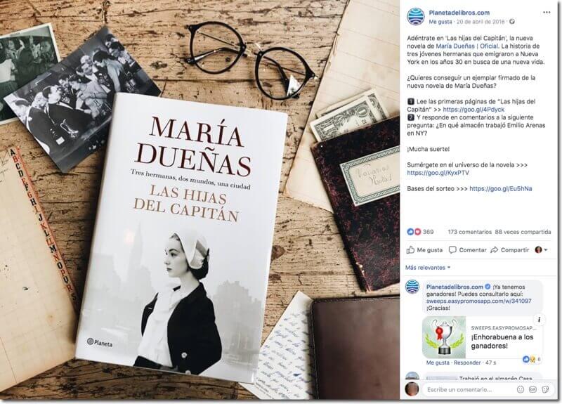 Book giveaway on Facebook